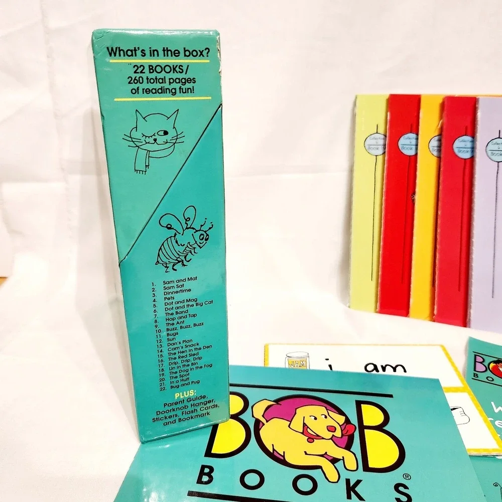 Bob Books Collection 6‎ Box Set  Missing One Sticker Only 10 Puzzle Cards.